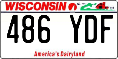 WI license plate 486YDF