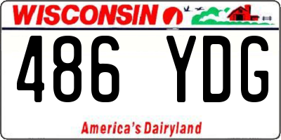 WI license plate 486YDG