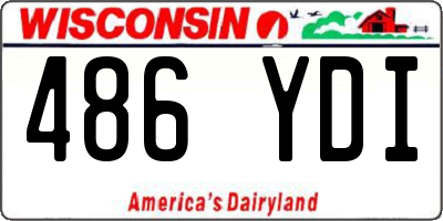 WI license plate 486YDI