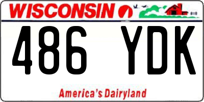 WI license plate 486YDK