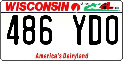WI license plate 486YDO