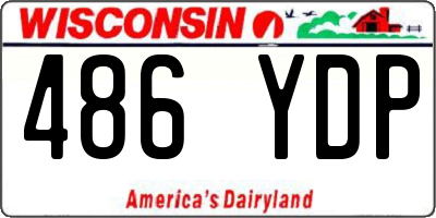 WI license plate 486YDP