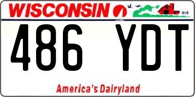 WI license plate 486YDT