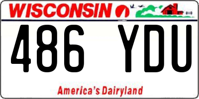 WI license plate 486YDU