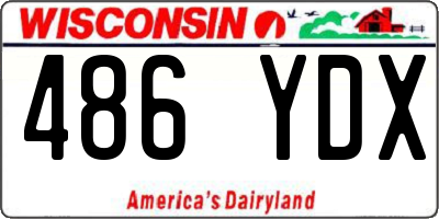 WI license plate 486YDX