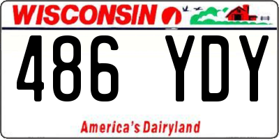 WI license plate 486YDY