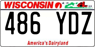 WI license plate 486YDZ