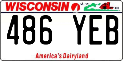 WI license plate 486YEB