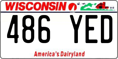WI license plate 486YED