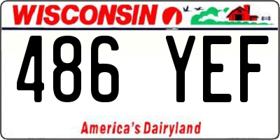WI license plate 486YEF