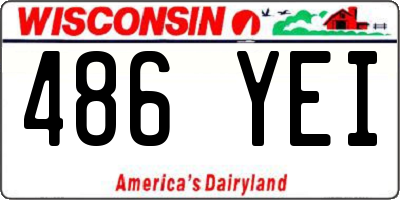 WI license plate 486YEI