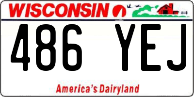 WI license plate 486YEJ