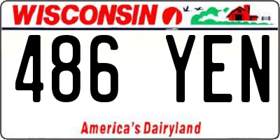 WI license plate 486YEN