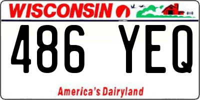 WI license plate 486YEQ