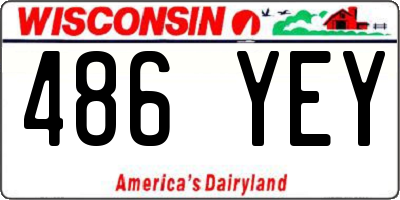 WI license plate 486YEY