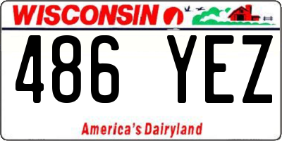 WI license plate 486YEZ
