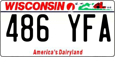 WI license plate 486YFA