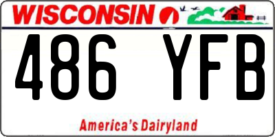 WI license plate 486YFB