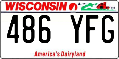 WI license plate 486YFG