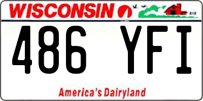 WI license plate 486YFI