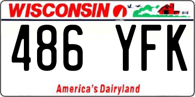 WI license plate 486YFK