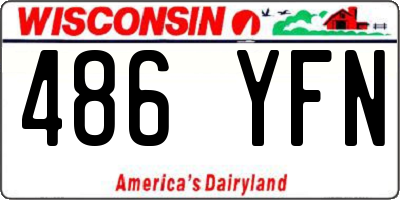 WI license plate 486YFN