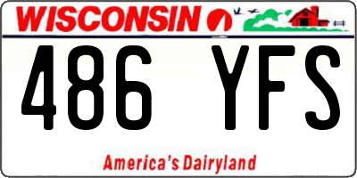 WI license plate 486YFS