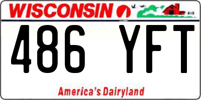WI license plate 486YFT