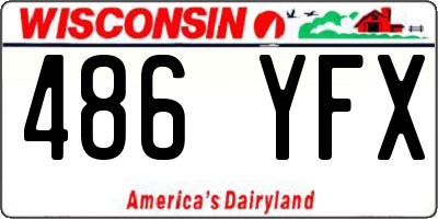 WI license plate 486YFX