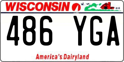 WI license plate 486YGA