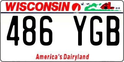 WI license plate 486YGB