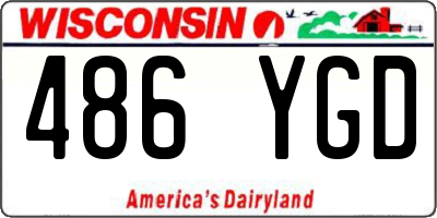 WI license plate 486YGD