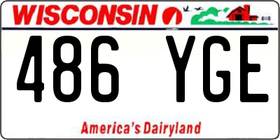 WI license plate 486YGE