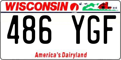 WI license plate 486YGF