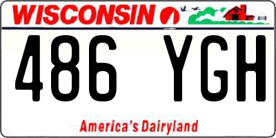 WI license plate 486YGH
