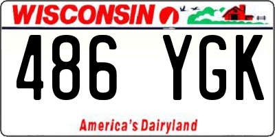 WI license plate 486YGK