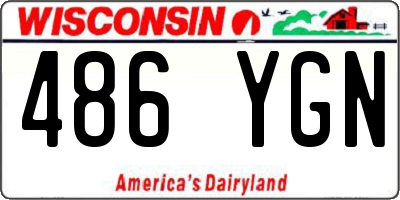 WI license plate 486YGN