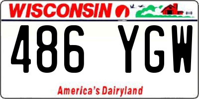 WI license plate 486YGW