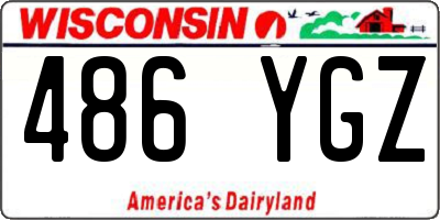 WI license plate 486YGZ