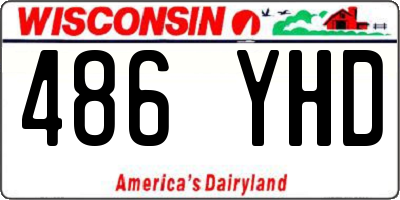 WI license plate 486YHD