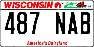 WI license plate 487NAB