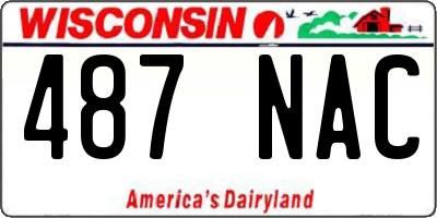 WI license plate 487NAC