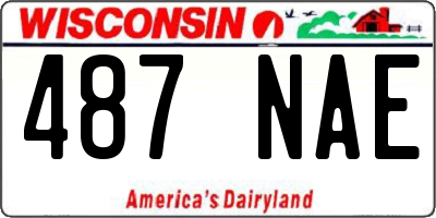 WI license plate 487NAE