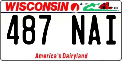 WI license plate 487NAI