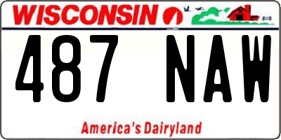 WI license plate 487NAW