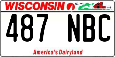 WI license plate 487NBC