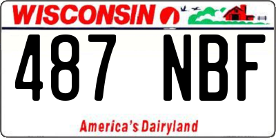 WI license plate 487NBF