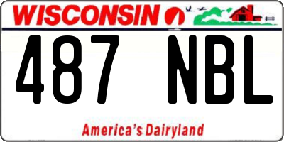 WI license plate 487NBL