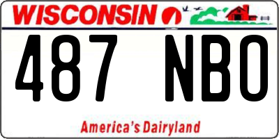 WI license plate 487NBO