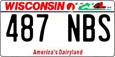 WI license plate 487NBS